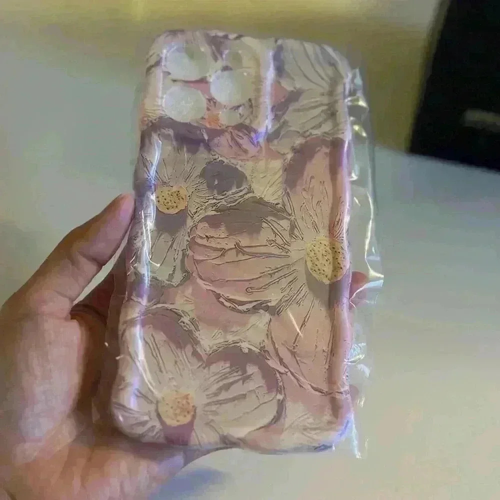 NEW Flower Painting TPU iPhone 14 Pro Max Case - Picture 5 of 6
